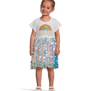 Lola and The Boys Paillette Rainbow Magic Dress (Toddler/Little Kid/Big Kid)