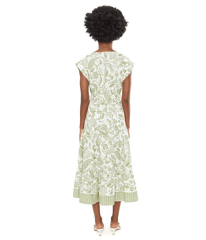 Vince Camuto Surplice Dolman Sleeve Midi Tiered Dress - Image 4