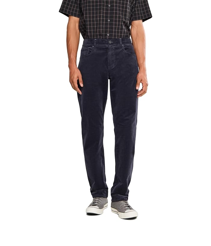 Paige Federal 32" Slim Straight Fit Stretch Corduroy Pants in Deep Anchor