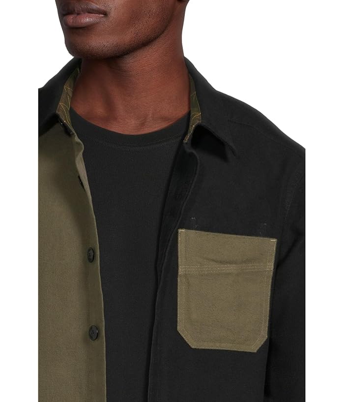 L.L.Bean Signature 1933 Chamois Cloth Shirt Long- Sleeve Mixed Media Regular - Image 4