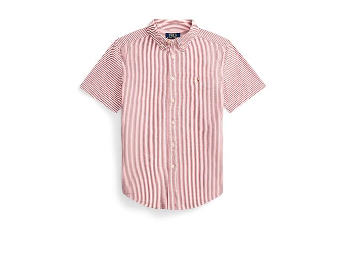 Polo Ralph Lauren Kids Striped Cotton Seersucker Shirt (Big Kid) - Image 4