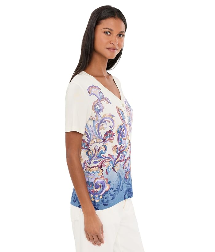 Johnny Was The Janie Favorite Button Neck Tee - Image 3