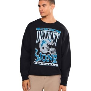 Junk Food Clothing NFL Detroit Lions Helmet Flea Market Crew Fleece