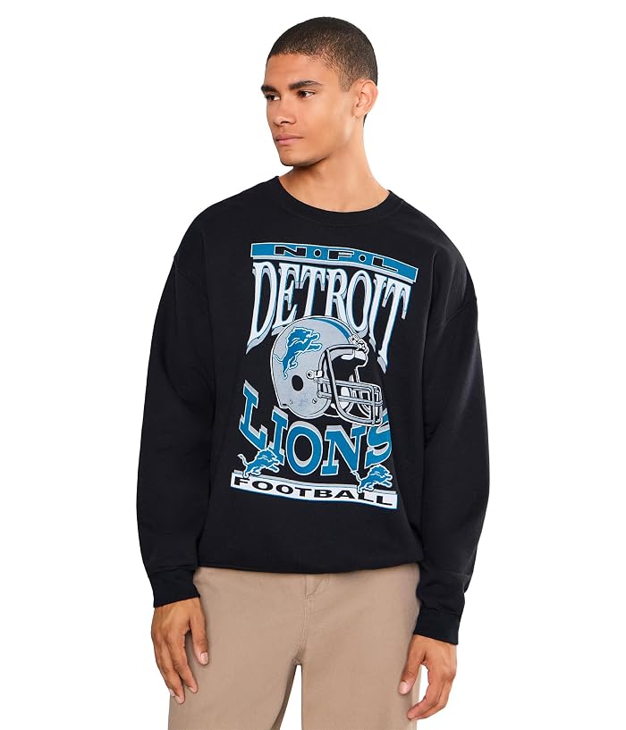 Junk Food Clothing NFL Detroit Lions Helmet Flea Market Crew Fleece