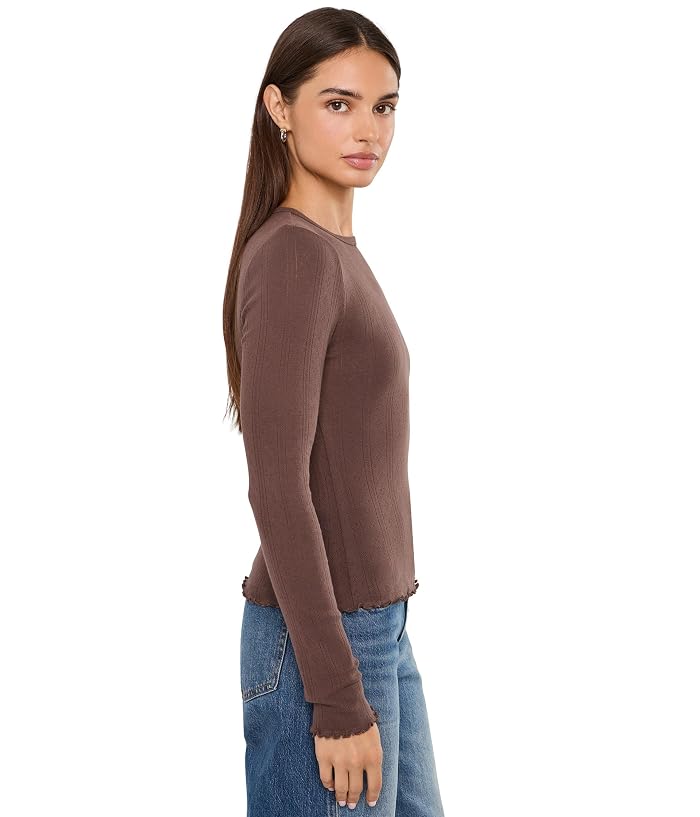 DAZE Waverly Everyday Daze Long Sleeve Pointelle Crew Neck - Image 3