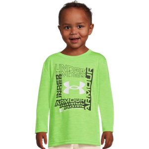 Under Armour Kids Logo Frame Twist Tech Long Sleeve (Little Kid)