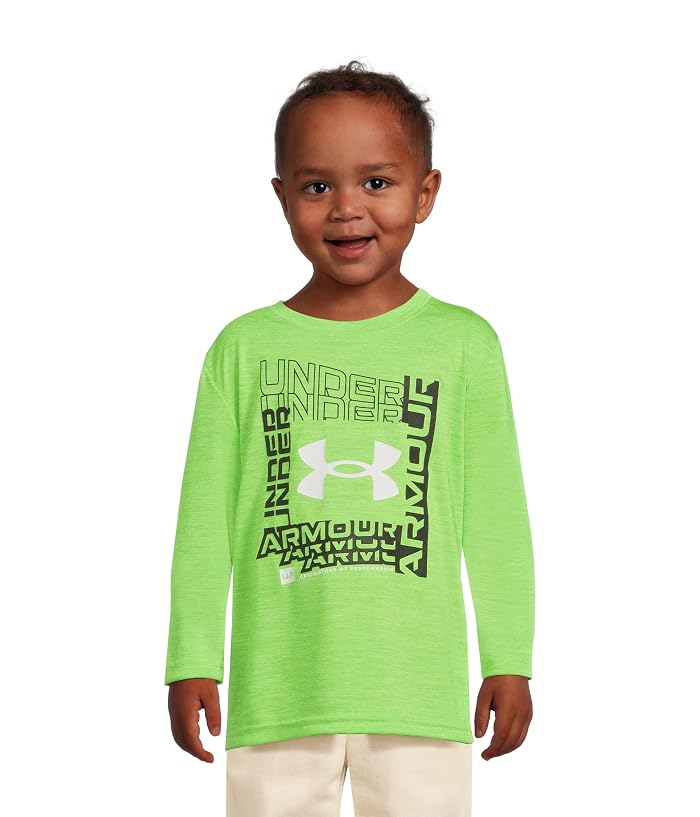 Under Armour Kids Logo Frame Twist Tech Long Sleeve (Little Kid)