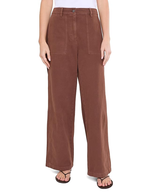 Eileen Fisher Garment Dyed Utility Cotton High-Waisted Pants