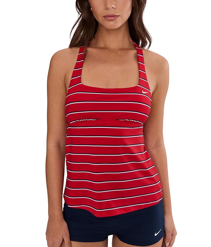 Nike Preppy Pinstripe Square Neck Tankini