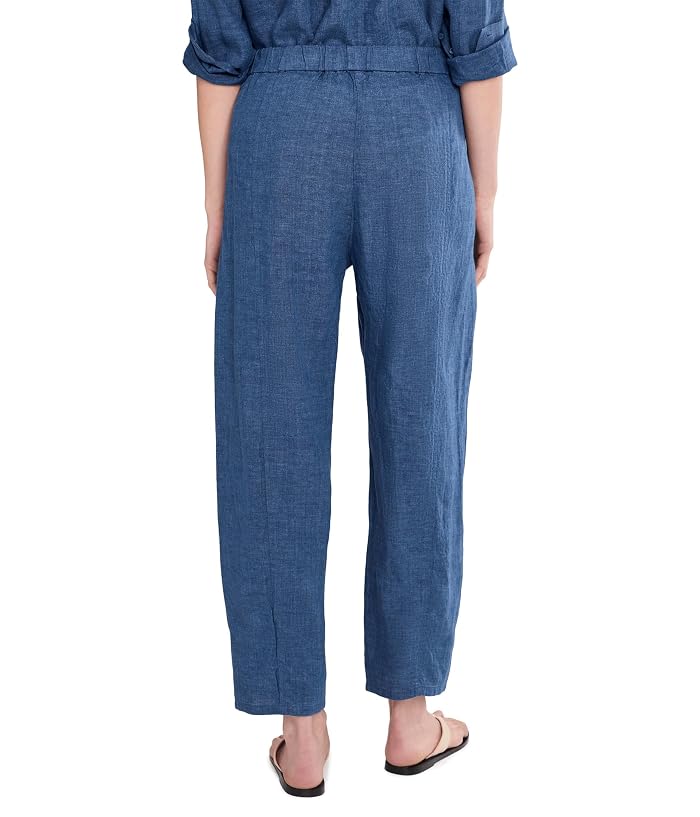 Eileen Fisher Washed Organic Linen Delave Ankle Pleated Lantern Pants - Image 4