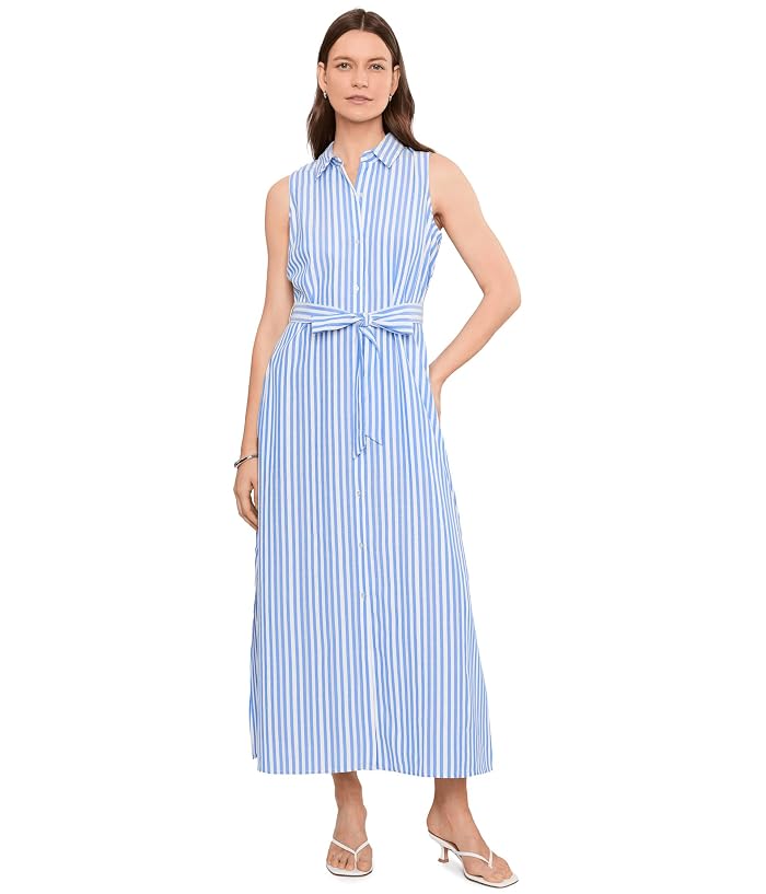 Vince Camuto Sleeveless Button-up Maxi Dress With Sash - Image 2