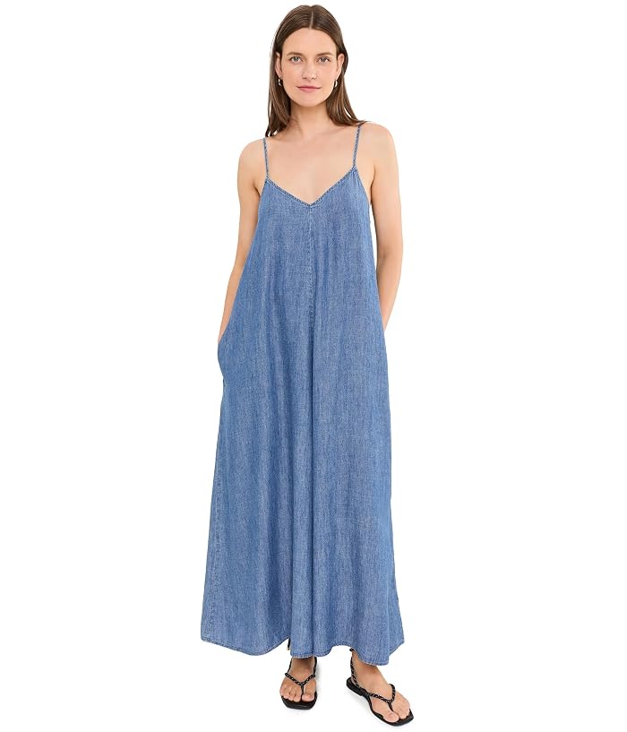 Faherty Tried & True Chambray Slip Dress