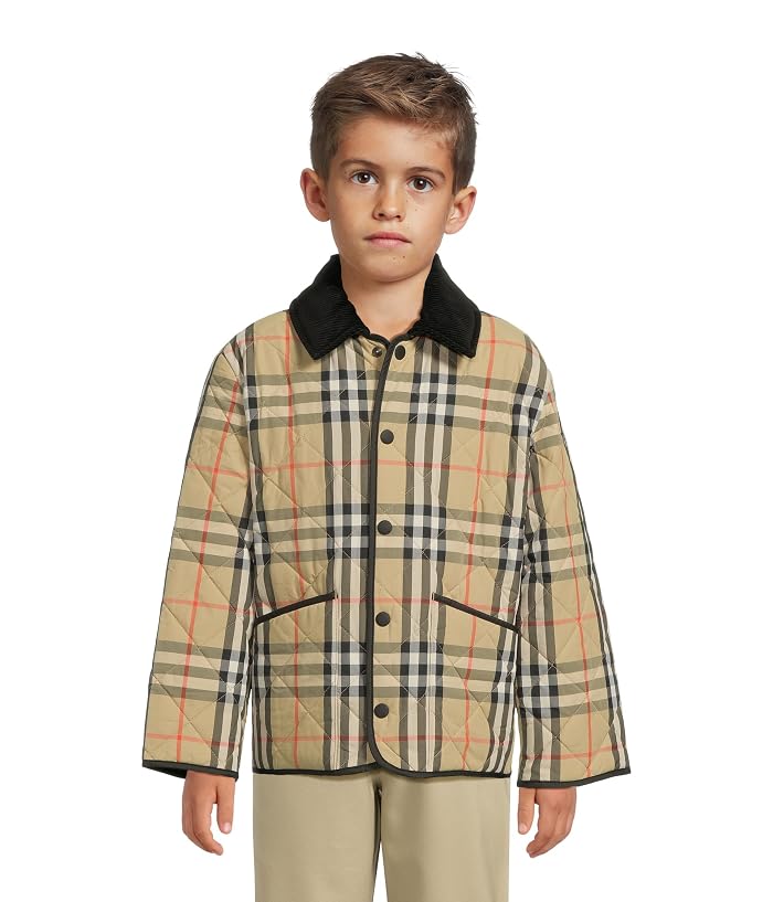 Burberry Kids Milo Check Quilted Jacket (big Kids)