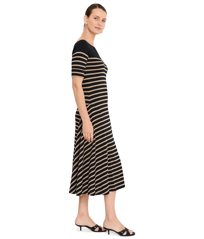 Lauren Ralph Lauren Breton-Stripe Cotton Ribbed Midi Dress - Image 3