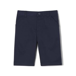 French Toast Girls' Adaptive Bermuda Shorts with Hook and Loop Closure