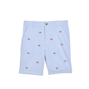 Janie and Jack Embroidered Flag Shorts (Infant/Toddler/Little Kid/Big Kid)