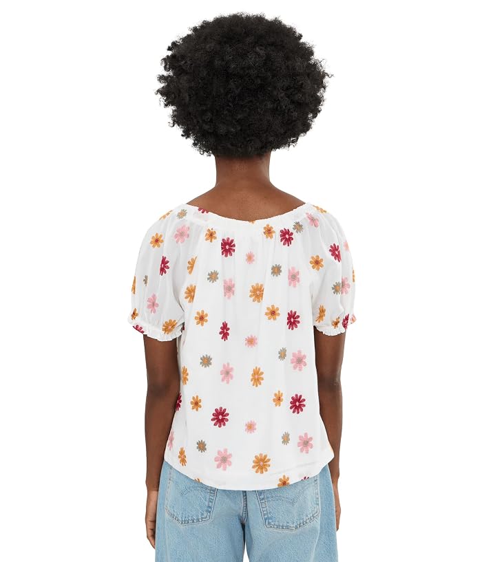 Liverpool Los Angeles Short Sleeve Tie Neck Woven Top - Image 4