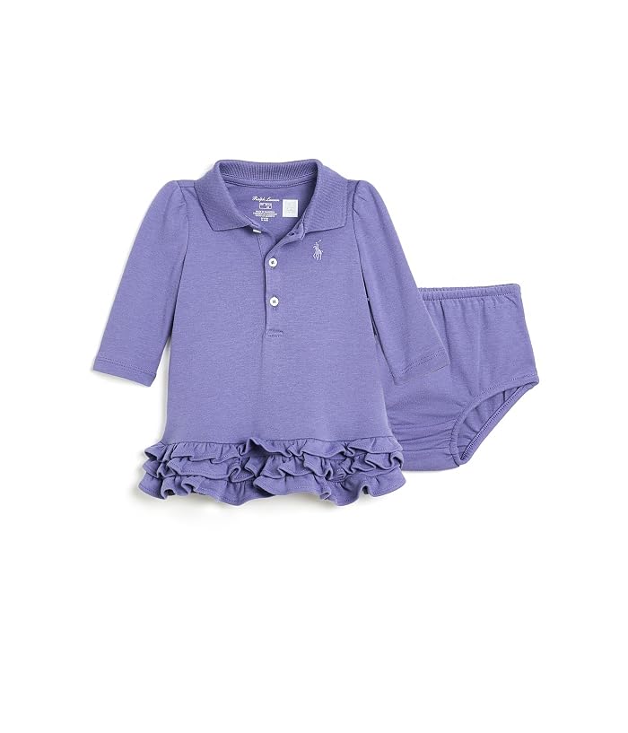 Polo Ralph Lauren Kids Ruffled Soft Cotton Polo Dress & Bloomer (Infant) - Image 4
