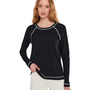 Elliott Lauren Waffle Stitch Raglan Sweater