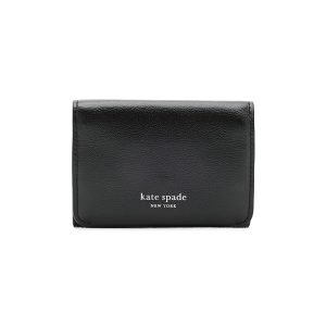 Kate Spade New York Halo Fine Grain Leather Card Case Trifold Wallet