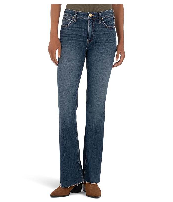 KUT from the Kloth Stella High-Rise Fab Ab Flare W/Raw Hem - Image 4