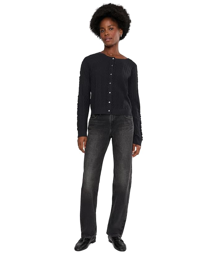 Liverpool Los Angeles Long Sleeve Button Front Cardigan Sweater with Ruffles - Image 2