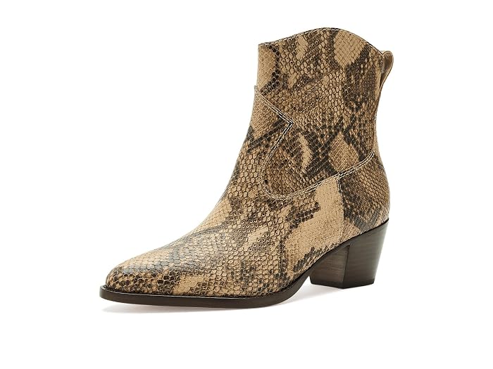 Lauren Ralph Lauren Harpher Python-Embossed Leather Booties