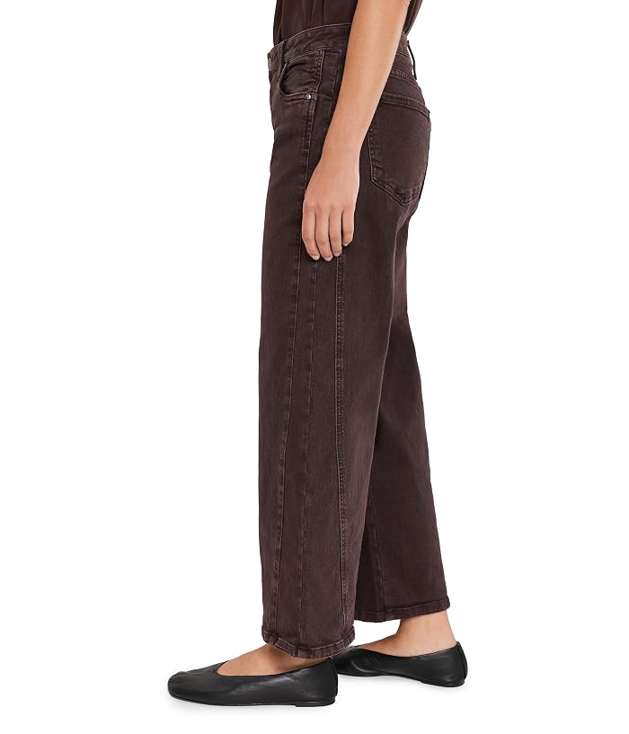 KUT from the Kloth Petite Meg High-Rise Wide Leg Side Panel in Chocolate - Image 3