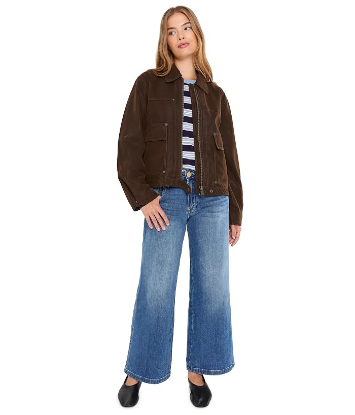 KUT from the Kloth Petite Jeans High-Rise Wide Leg Dip Scoop Pockets in Incandscent - Image 2