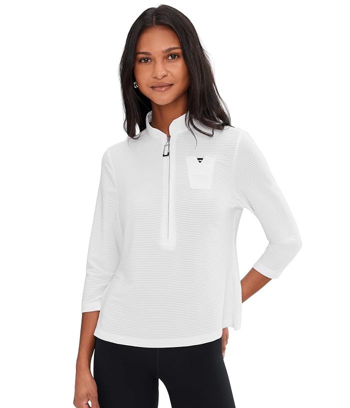 Jamie Sadock Long Sleeve Pullover Top Quarter Zip