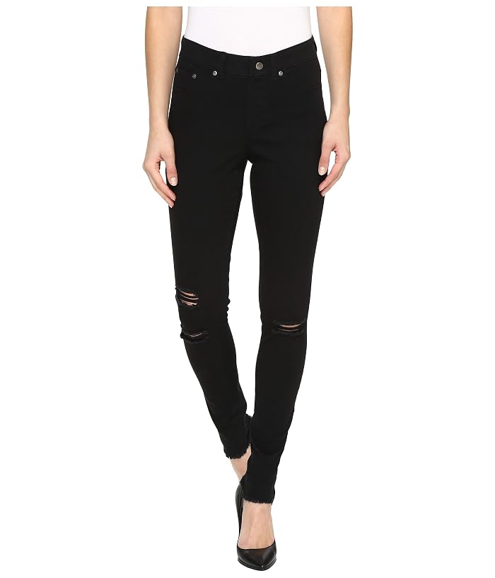 HUE Ripped Knee Denim Leggings