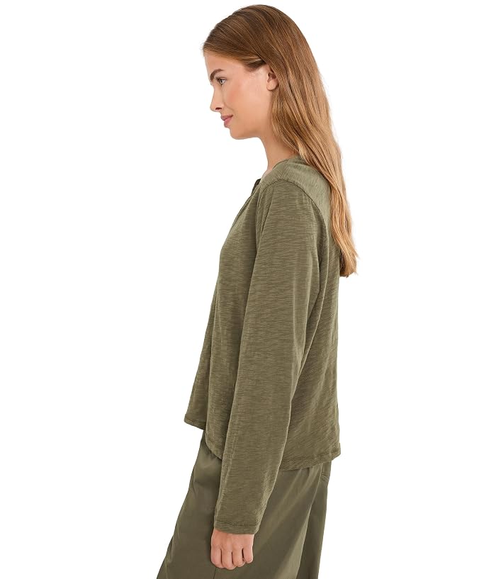 Mod-o-doc Long Sleeve Mandarin Split Neck Top - Image 3