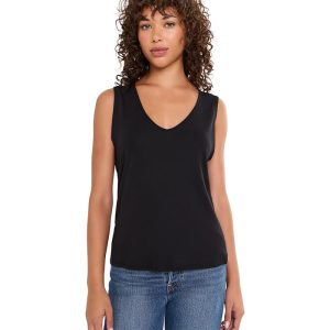Michael Stars Gai V-Neck Cap Sleeve Tank