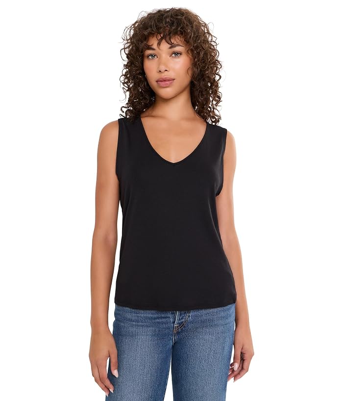 Michael Stars Gai V-Neck Cap Sleeve Tank