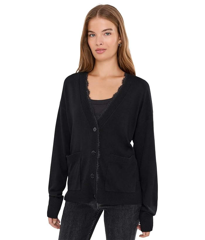 Splendid Georgie Lace Trim Cardi