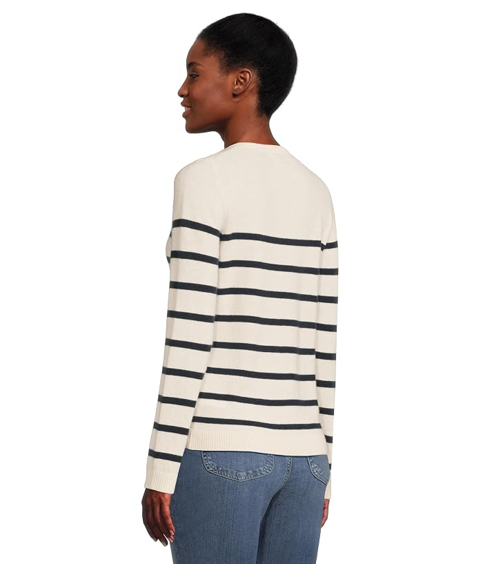 L.L.Bean Classic Cashmere Sweater Crewneck Stripe - Image 3