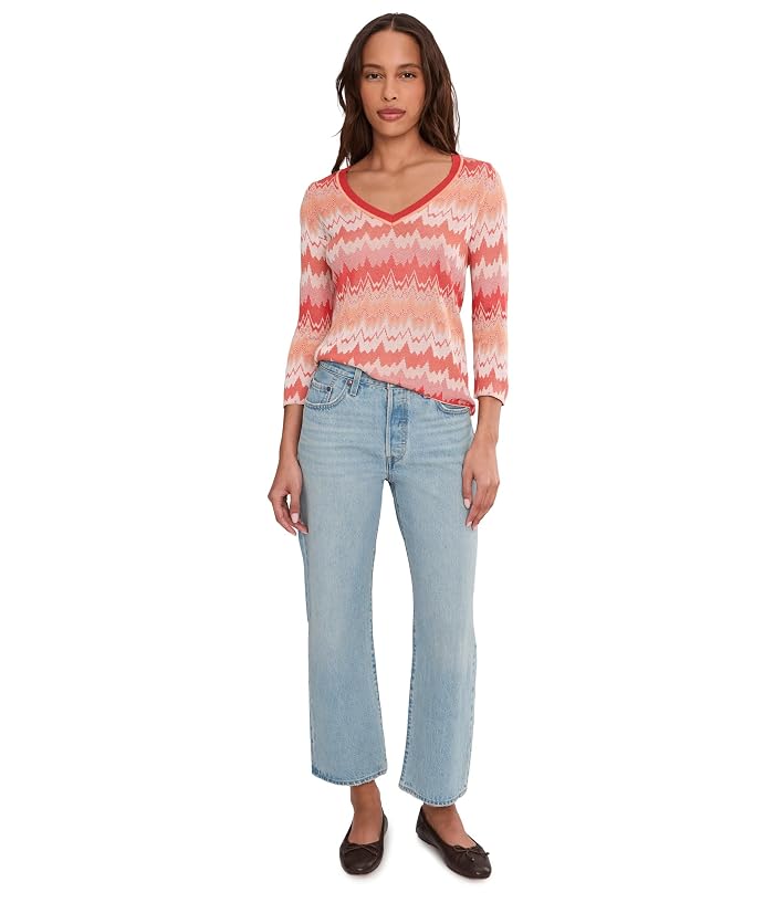 Liverpool Los Angeles 3/4 Sleeve V-Neck Sweater - Image 2