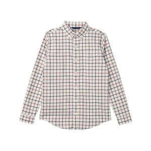 Janie and Jack Plaid Twill Button Down Shirt (Toddler/Little Kid/Big Kid)