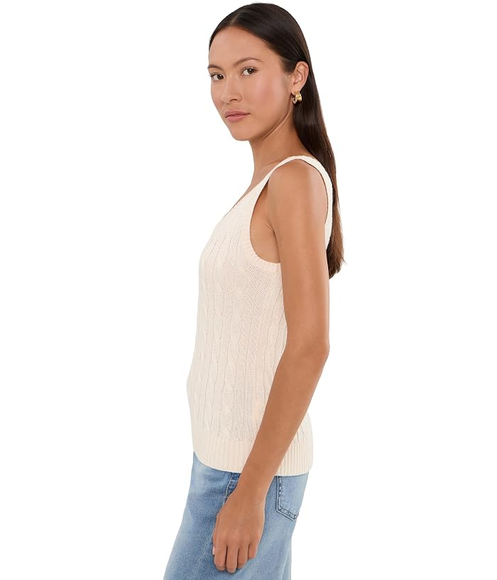 Lauren Ralph Lauren Petite Cable Cotton-Blend Sleeveless Sweater - Image 3