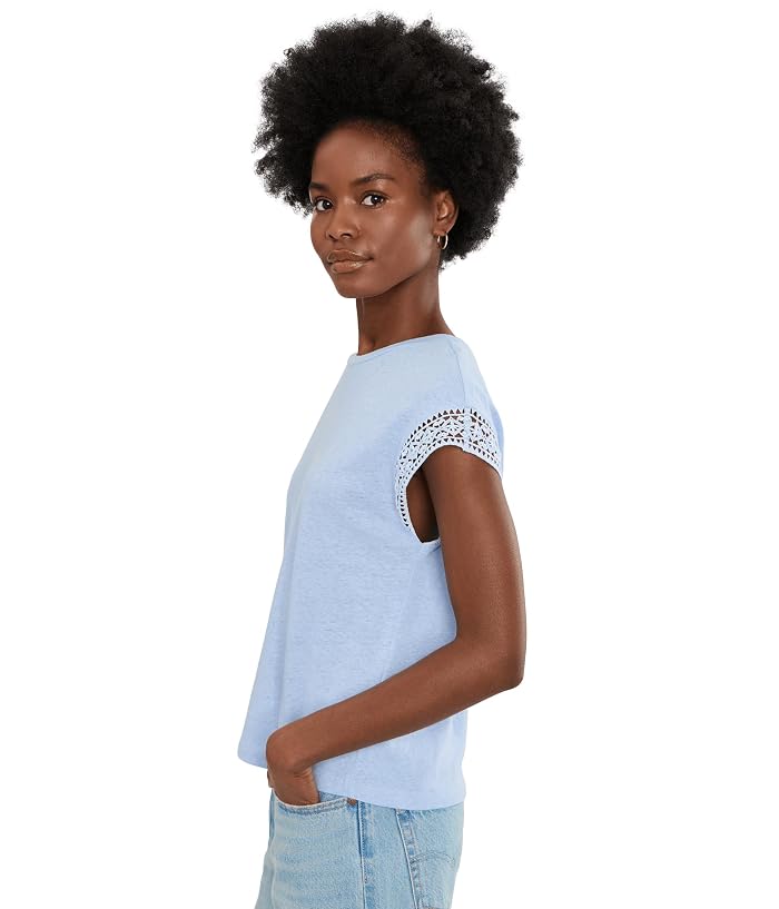 Elliott Lauren Trace of Lace - Cap Sleeve Top with Lace Trim Detail - Image 3