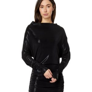 Norma Kamali All In One Shirred Bottom Mini Dress