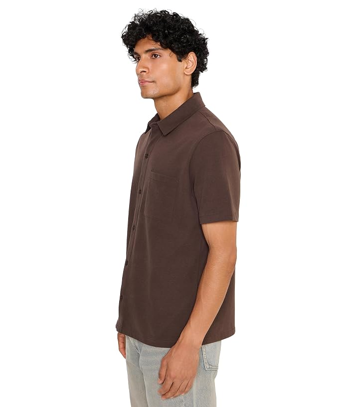 Vince Sueded Jersey Short Sleeve Button-Down - Image 3
