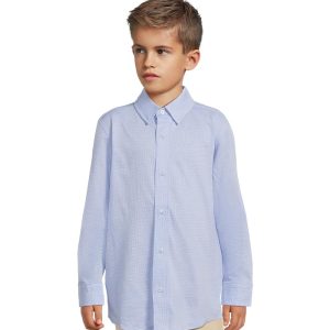 Johnston & Murphy Kids Boys Xc Flex Stretch Long-sleeve Shirt (Big Kid)