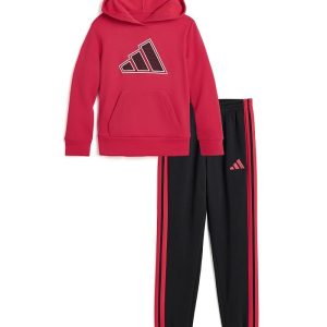 adidas Kids Graphic Fleece Pullover & Joggers Set (Toddler/Little Kid)