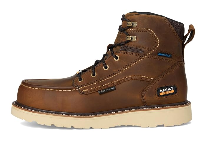Ariat Work Rebar Wedge Moc Toe 6" Waterproof Composite Toe Work Boots - Image 4