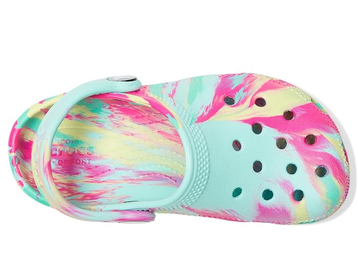Crocs Kids Classic Marbled Tie-Dye Clog (Toddler) - Image 2