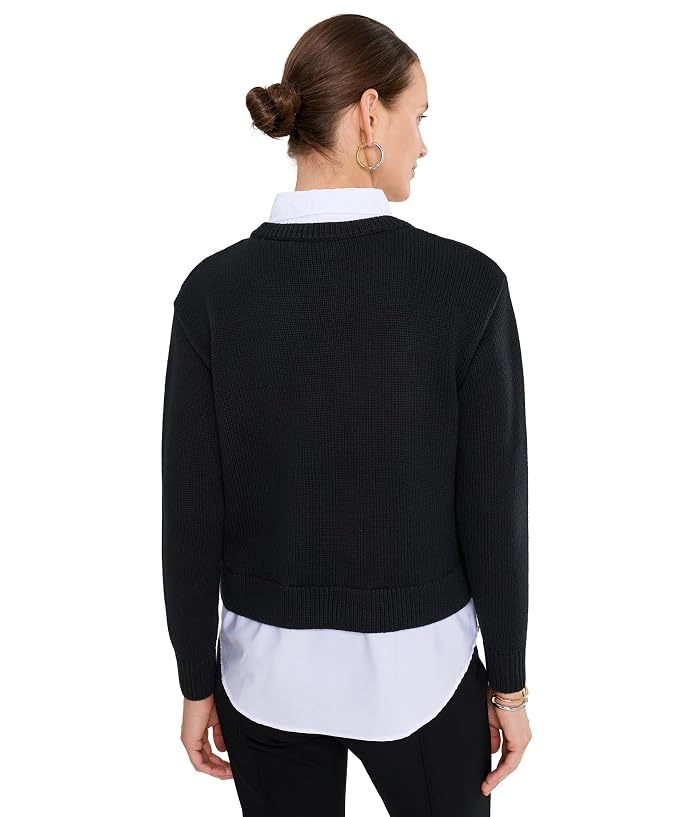 Lauren Ralph Lauren Layered Button-Trim Cotton Sweater - Image 4