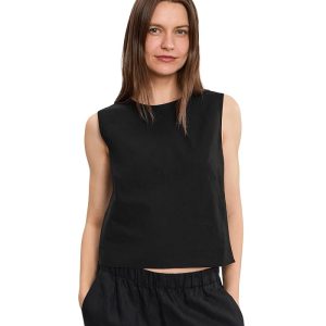 Vince Linen Crew Neck Shell