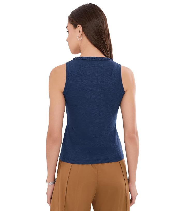NIC+ZOE Nzt Ruffle Neck Cotton Slub Layer Tank - Image 4