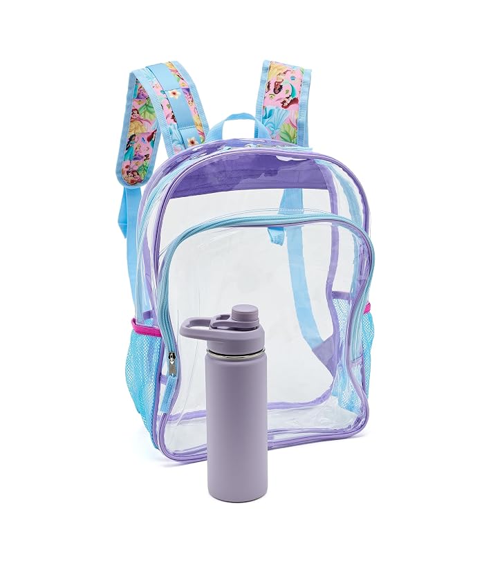 BIOWORLD Kids Disney Princess Three-Piece setclear backpack with lunch kit and carabiner (Little Kid/Big Kid) - Image 2